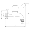 Кран шаровой поливочный Thermo Alliance Standart 1/2" нерж. TAS348W15SS купить в САНН Одесса, изображение 2