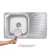 Кухонная мойка Brinex 7848 0,8 мм Satin (BRIN7848SAT08) купить в САНН Одесса, изображение 3