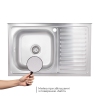 Кухонная мойка Brinex 5080-L 0,6 мм Satin (BRIN5080LSAT06) купить в САНН Одесса, изображение 3