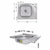 Кухонная мойка Brinex 6050-L 0,6 мм Satin (BRIN6050LSAT06) купить в САНН Одесса, изображение 2