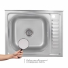 Кухонная мойка Brinex 6050-L 0,6 мм Satin (BRIN6050LSAT06) купить в САНН Одесса, изображение 3