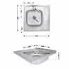 Кухонная мойка Brinex 6060-L 0,6 мм Satin (BRIN6060LSAT06) купить в САНН Одесса, изображение 2