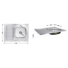 Кухонная мойка Brinex 6080-R 0,6 мм Satin (BRIN6080RSAT06) купить в САНН Одесса, изображение 2
