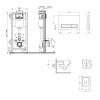 Готовое решение Qtap для ванной комнаты: подвесной унитаз Crow Ultra Quiet 520×360×290 + комплект инсталляции Nest 4 в 1 (линейная клавиша White) купить в САНН Одесса, изображение 2