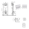 Готовое решение Qtap для ванной комнаты: подвесной унитаз Jay Ultra Quiet 520x360x320 + комплект инсталляции Nest 4 в 1 (линейная клавиша Chrome) купить в САНН Одесса, изображение 2