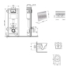 Готовое решение Qtap для ванной комнаты: подвесной унитаз Jay Ultra Quiet 520x360x320 + комплект инсталляции Nest 4 в 1 (круглая клавиша Chrome) купить в САНН Одесса, изображение 2