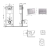 Готовое решение Qtap для ванной комнаты: подвесной унитаз Swan Ultra Quiet 520×360×320 + комплект инсталляции Nest 4 в 1 (квадратная клавиша Satin) купить в САНН Одесса, изображение 2