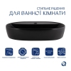 Комплект Qtap Scorpio: Раковина накладная 600x400x120 мм, Matt Black, овальная + Донный клапан Pop-up PU03 купить в САНН Одесса, изображение 3