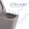 Унитаз подвесной Tern Ultra Quiet 490×365×325 мм, Stone Grey, с сиденьем Slim Duroplast / Soft-close / Quick Release QT17332303ASSG Qtap купить в САНН Одесса, изображение 5