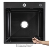 Lidz Handmade H5050HB Мойка для кухни интегрированная Decor Black PVD Honeycomb 2,5/0,5 мм LDH5050BDECPVD48369 купить в САНН Одесса, изображение 3