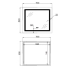 Зеркало Lidz Kubis (KU2) 700х800 с LED-подсветкой Touch, с антизапотеванием, с диммером, рег. яркости LD78LF904708048447 купить в САНН Одесса, изображение 2