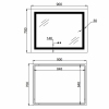 Зеркало Lidz Kubis (KU1) 900х700 с LED-подсветкой Touch, с антизапотеванием, с диммером, рег. яркости LD78LF904907048451 купить в САНН Одесса, изображение 2