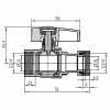Кран шаровой Thermo Alliance Standart 3/4"ВВ прямой, PN40, с накидной гайкой TAS260W20 купить в САНН Одесса, изображение 2