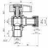 Кран шаровой Thermo Alliance Standart 1/2"ВН угловой, PN40, с накидной гайкой TAS224W15 купить в САНН Одесса, изображение 2