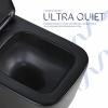 Унитаз подвесной Qtap Crow Ultra Quiet 485×340×290 мм, Matt Black, с сиденьем Slim Duroplast/ Soft-close/ Quick Release QT05335171MB купить в САНН Одесса, изображение 5
