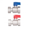 Комплект кранов шаровых Thermo Alliance Standart 1"ВВ прямой, PN40, с накидной гайкой TAS262RBW25 купить в САНН Одесса, изображение 3
