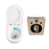 Комплект Qtap Robin Marble 3 в 1: унитаз подвесной Ultra Quiet + биде подвесное + раковина накладная QTROBMR49160 купить в САНН Одесса, изображение 5