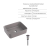 Комплект Qtap Tern Stone grey 3 в 1: підвісний унітаз Ultra Quiet + біде підвісне + раковина накладна QTTERSG49162 купити в САНН Одеса, зображення 9