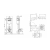 Готовое решение Qtap для ванной комнаты: подвесной унитаз Taurus Ultra Quiet 515×360×350 + комплект инсталляции Nest 4 в 1 (линейная клавиша Satin) купить в САНН Одесса, изображение 2