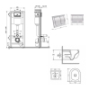 Готовое решение Qtap для ванной комнаты: подвесной унитаз Taurus Ultra Quiet 515×360×350 + комплект инсталляции Nest 4 в 1 (квадратная клавиша Chrome) купить в САНН Одесса, изображение 2
