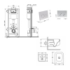Готовое решение Qtap для ванной комнаты: подвесной унитаз Gemini Ultra Quiet 485×340×350 + комплект инсталляции Nest 4 в 1 (круглая клавиша Satin) купить в САНН Одесса, изображение 2