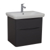 Тумба Амеріна Графіт софт з умивальником Belo 69 см консольна