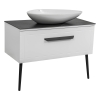 Тумба Сiєна білий мат зі стільницею 100 см и умив. Olive 74 см