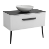 Тумба Сiєна білий мат зі стільницею 100 см та умивальником Zero 46