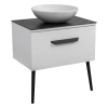 Тумба Сiєна білий мат зі стільницею 80 см та умивальником Zero 46