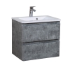 Тумба Акцент сірий мармур консольна 80 см з умивальником Альфа