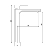 Смеситель для раковины  Lidz Dozorca 001FH высокий (k35) Chrome LDDOZ001FHCRM48990 купить в САНН Одесса, изображение 2