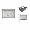 Мойка для кухни интегрированная Lidz Handmade H6845 Brushed Steel 3,0/1,0 мм LDH6845BRU49455 купить в САНН Одесса, изображение 2