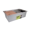 Мойка для кухни интегрированная Lidz Handmade H6845 Brushed Steel 3,0/1,0 мм LDH6845BRU49455 купить в САНН Одесса, изображение 6