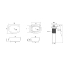 Раковина накладная Qtap Cardinal 500х380х140 мм, Stone grey, прямоугольная, с донным клапаном QTCAR188SG49824 купить в САНН Одесса, изображение 2