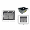 Мойка для кухни интегрированная Lidz Handmade H5843B Brushed Black PVD 3,0/1,0 мм LDH5843BRUBLM49443 купить в САНН Одесса, изображение 2