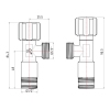 Кран угловой Thermo Alliance Forte вентельный 1/2"НН, хром TAF341W1515 купить в САНН Одесса, изображение 2