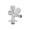 Кран угловой Thermo Alliance Forte двойной вентельный 1/2"Н х 1/2"Н х 3/4"Н, хром TAF187W151520 купить в САНН Одесса, изображение 3