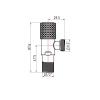 Комплект угловых кранов (круг, красный+синий) Thermo Alliance Standart 1/2"НН, нерж, хром, керам. букса TAS350W1515RB купить в САНН Одесса, изображение 2