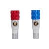 Комплект угловых кранов (круг, красный+синий) Thermo Alliance Standart 1/2"НН, нерж, хром, керам. букса TAS350W1515RB купить в САНН Одесса, изображение 4