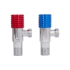 Комплект угловых кранов (круг, красный+синий) Thermo Alliance Standart 1/2"НН, нерж, хром, керам. букса TAS350W1515RB купить в САНН Одесса, изображение 5