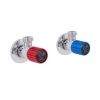 Комплект угловых кранов (круг, красный+синий) Thermo Alliance Standart 1/2"НН, нерж, хром, керам. букса TAS350W1515RB купить в САНН Одесса, изображение 6