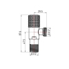 Комплект угловых кранов Thermo Alliance Standart (круг, белый) 1/2"НН, нерж, хром, керам. букса TAS350W1515W купить в САНН Одесса, изображение 2