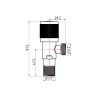 Комплект угловых кранов Thermo Alliance Standart (круг, черный) 1/2"НН, нерж, хром, керам. букса TAS350W1515B купить в САНН Одесса, изображение 2
