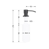 Дозатор для моющего средства Lidz Acsis LA30 Brushed Black PVD, круглый LDACSLA30BLM49827 купить в САНН Одесса, изображение 2