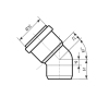 Колено канализационное Ostendorf-OSMA HT-System PLUS d32×87° купить в САНН Одесса, изображение 2