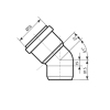 Колено канализационное Ostendorf-OSMA HT-System PLUS d50×67° купить в САНН Одесса, изображение 2