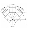 Крестовина канализационная Ostendorf-OSMA HT-System PLUS d110/110/110/50×87° купить в САНН Одесса, изображение 2