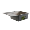 Мойка для кухни интегрированная Lidz Handmade Max 500 H7849L Brushed Steel, 3,0/1,0 мм, крыло слева, увеличенная чаша LDH7849LBRU49463 купить в САНН Одесса, изображение 4