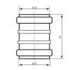 Муфта канализационная двухраструбная Ostendorf-OSMA HT-System PLUS d32 "Белый" купить в САНН Одесса, изображение 2