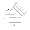 Колено канализационное редукционное Ostendorf-OSMA HT-System PLUS d50/40×88° купить в САНН Одесса, изображение 2